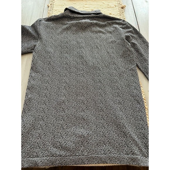 Athleta Flurry Peak Black Norwegian Gray Seamless Turtleneck Shirt Sz L - Picture 7 of 8